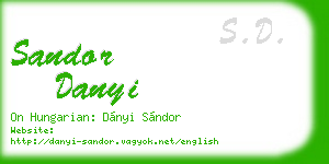 sandor danyi business card